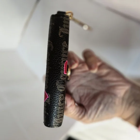 Juicy Couture Black and Pink Heart Wallet with Gold Accents - Picture 6 of 12